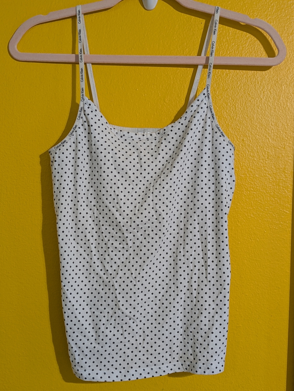 Calvin Klein White Polka Dot Cami Tank Top And Target Top